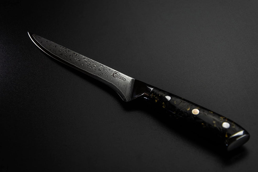 Calisso Filetiermesser 67 Lagen Damaststahl - Damastmesser, Küchenmesser, Ausbeinmesser, Messer, Fil