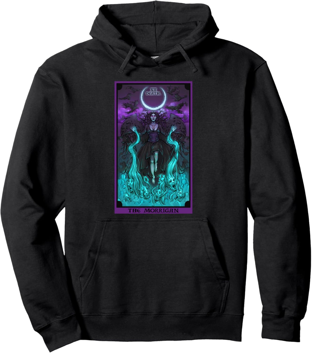 The Morrigan Tod Tarotkarte Gothic heidnische Hexe Triple Moon Pullover Hoodie