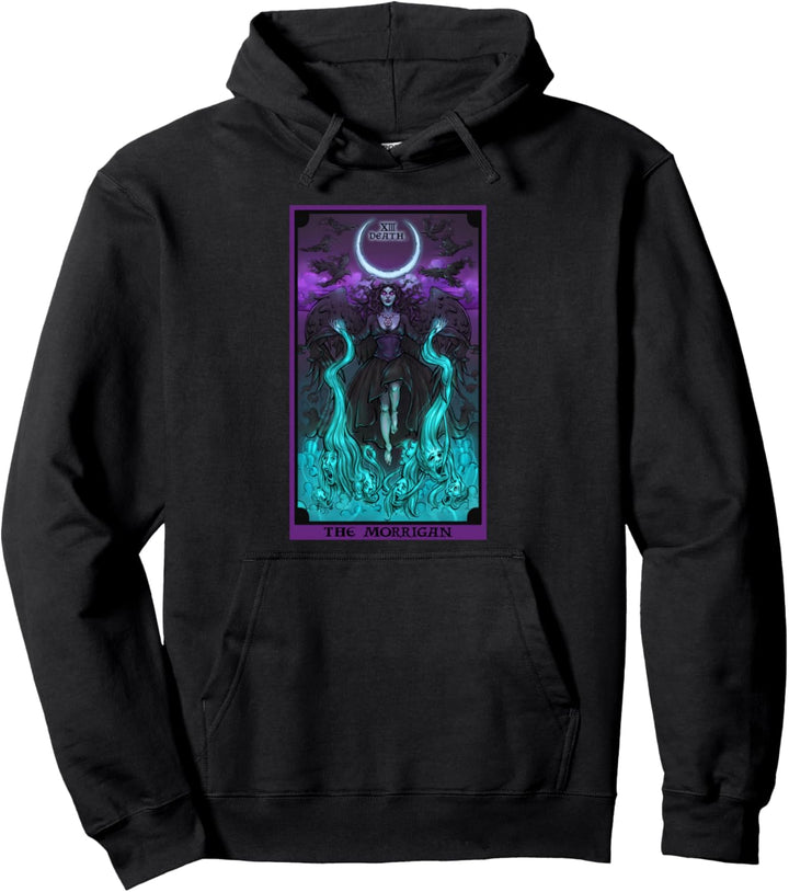 The Morrigan Tod Tarotkarte Gothic heidnische Hexe Triple Moon Pullover Hoodie