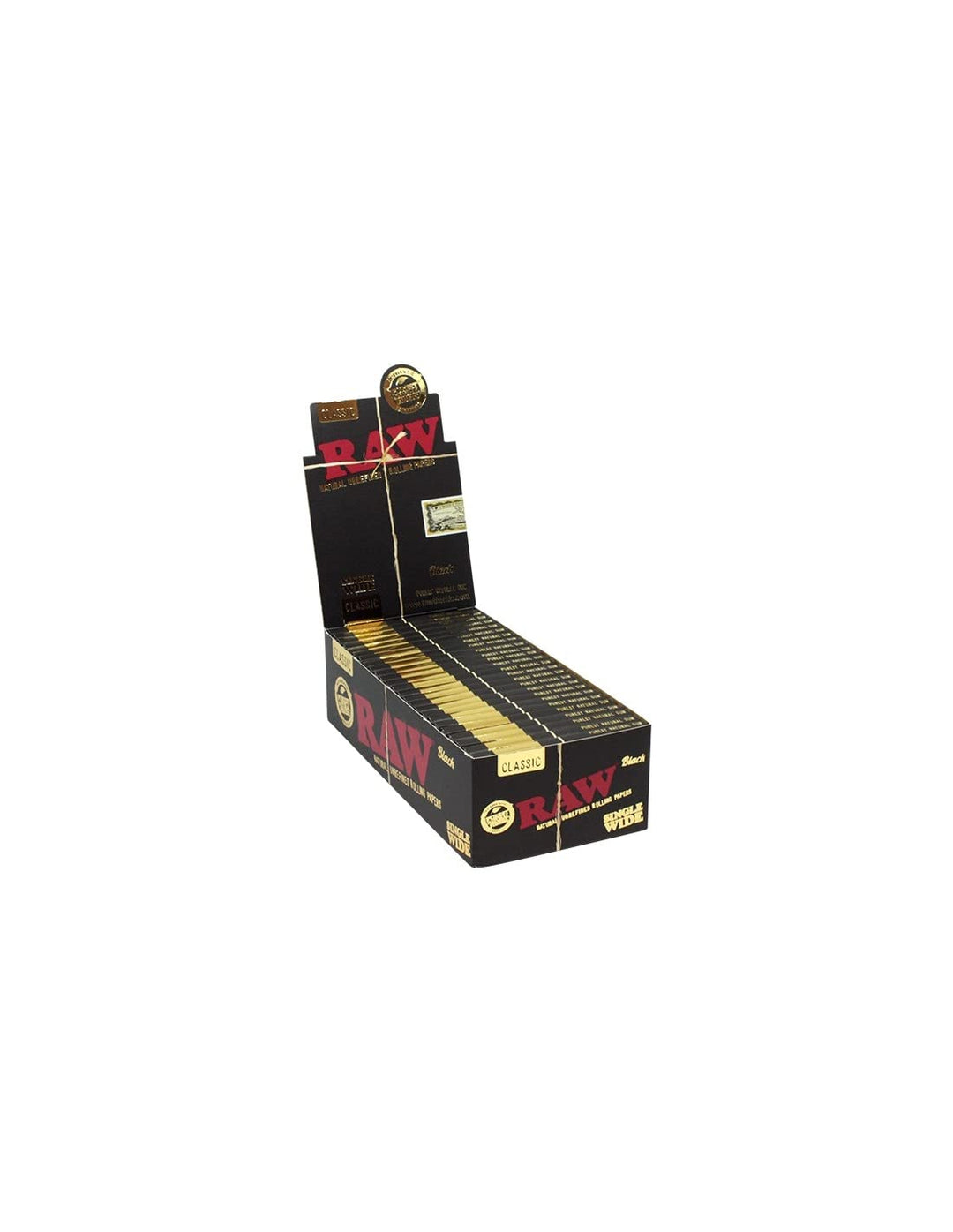 RAW 19424 Black Classic-Single Wide-Double Window-25 Heftchen a 100 Blatt, Papier, Brown
