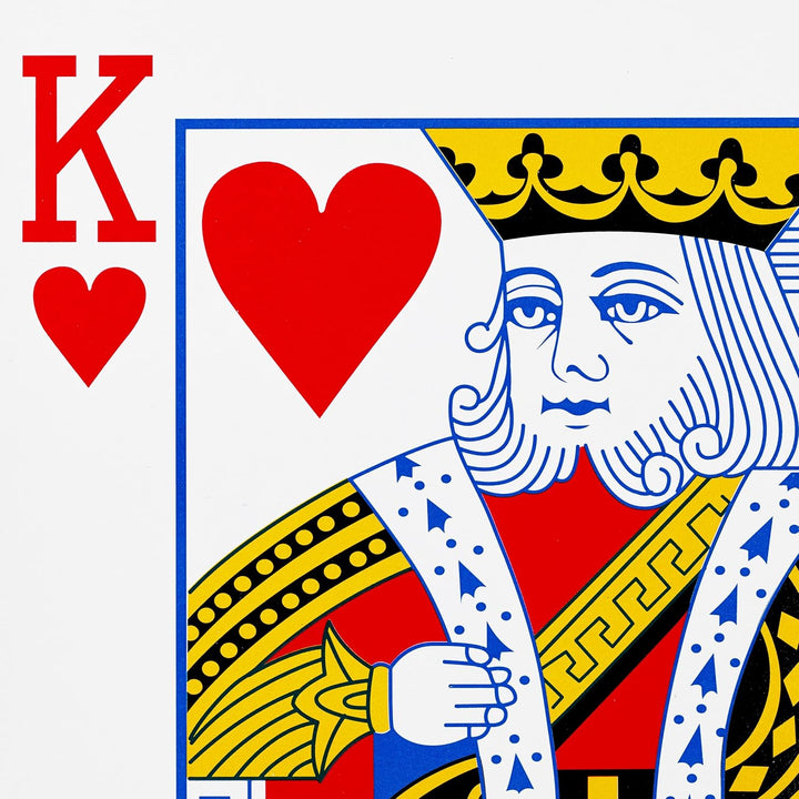 Relaxdays 5 x Jumbo Pokerkarten, 270 Karten, wasserfeste XXL-Kunststoffspielkarten, Spassgeschenk od