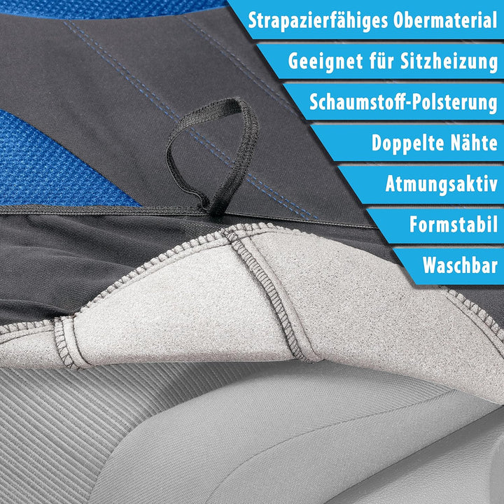 UniVexx® Autositzbezüge 2er-Set – Universal Vordersitz-Schonbezüge mit Airbag-Ausschnitt – Atmungsak