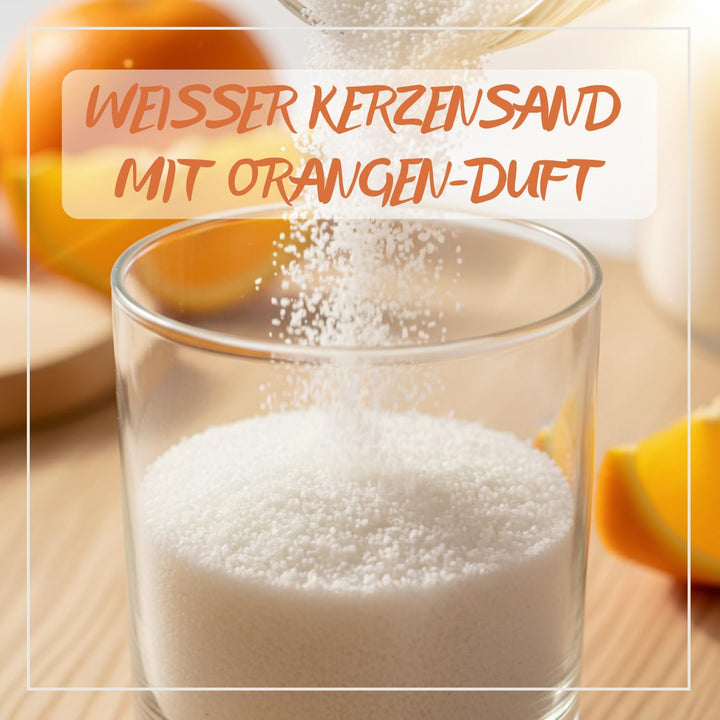 Kerzensand Velvet Orange, Sommerduft, 400 g Kerzengranulat zum Selbermachen, DIY Kerzenset Candle Gr