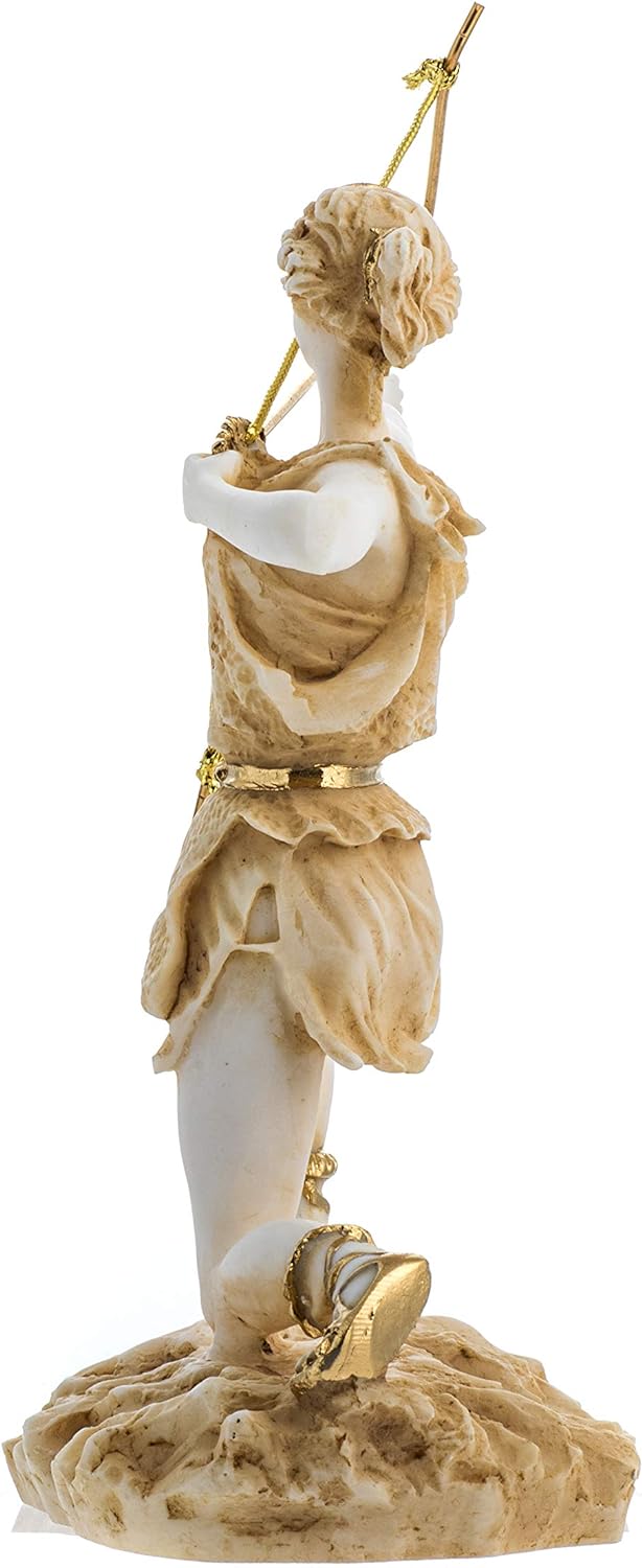 Göttin Artemis Diana Griechische Statue Natur Mond Goldton Alabaster 23,5 cm