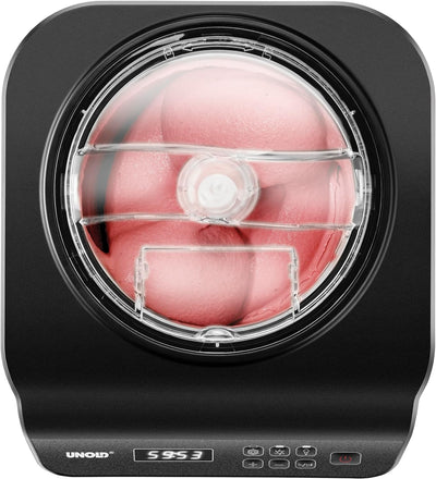 Unold EISMASCHINE UNO, mit Kompressor, 1,2 Liter Volumen, Edelstahl-Eisbehälter, mit Timer, 18/8, 1.