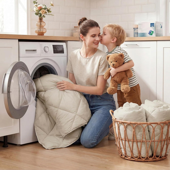 WAVVE Bettdecke 135x200 4 Jahreszeiten 2 teilig - Ganzjahresdecke 135x200cm 300gsm+ Sommerdecke 135