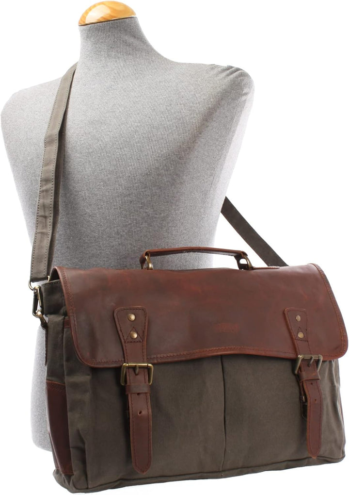 LECONI Collegetasche grosses Messenger Bag Tasche Arbeitstasche für Herren & Damen DIN A4 Schultasch