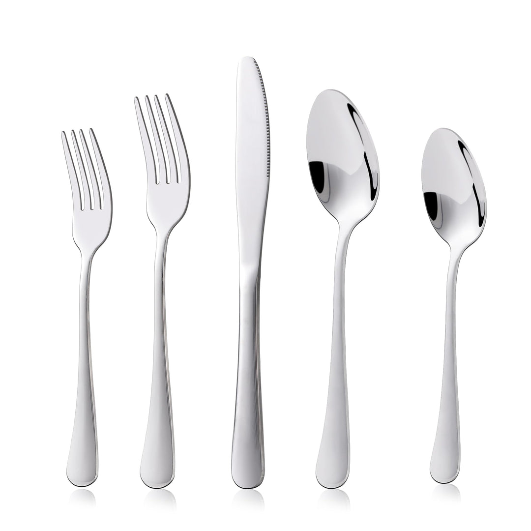 KitchenBoss Besteck Set Cutlery Set: 4 Personen Besteckset，Edelstahl Besteck，Essbesteck 20 Teilig Sp