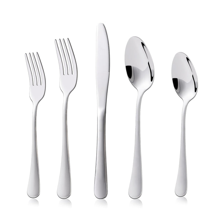 KitchenBoss Besteck Set Cutlery Set: 4 Personen Besteckset，Edelstahl Besteck，Essbesteck 20 Teilig Sp