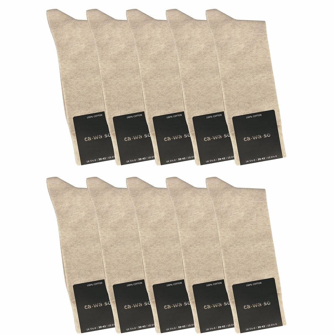 ca·wa·so Herren Socken aus 100% Baumwolle | Reine Baumwollsocken im 10er-Set | Freizeitsocken ohne N