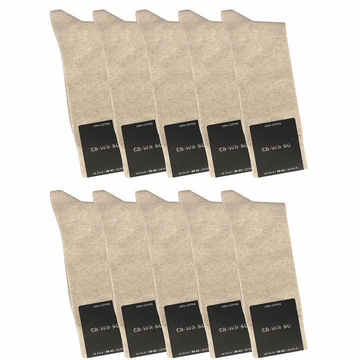 ca·wa·so Herren Socken aus 100% Baumwolle | Reine Baumwollsocken im 10er-Set | Freizeitsocken ohne N