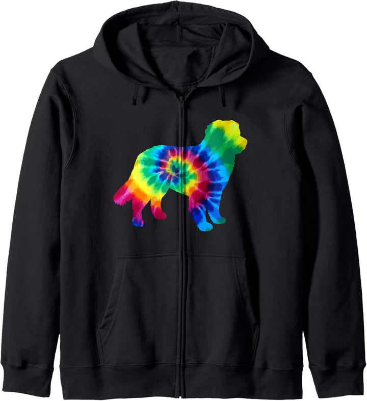 Berner Sennenhund Tie Dye Vintage Hippie Hund Kapuzenjacke