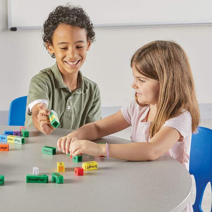 Learning Resources Textstäbe Satzbildung, Lesen lernen, Satzbildung für Kinder, Verbindungswürfel Sa