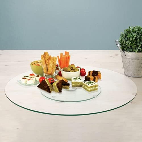 Saveur & Dégustation Plattenspieler Oben, Glass, durchsichtig, 45,5 x 45,5 x 2,9 cm