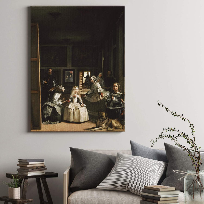 PICANOVA – Diego Velázquez – Las Meninas 75x100cm – Bild auf Leinwand – Premium Kunstdruck Auf 2cm H