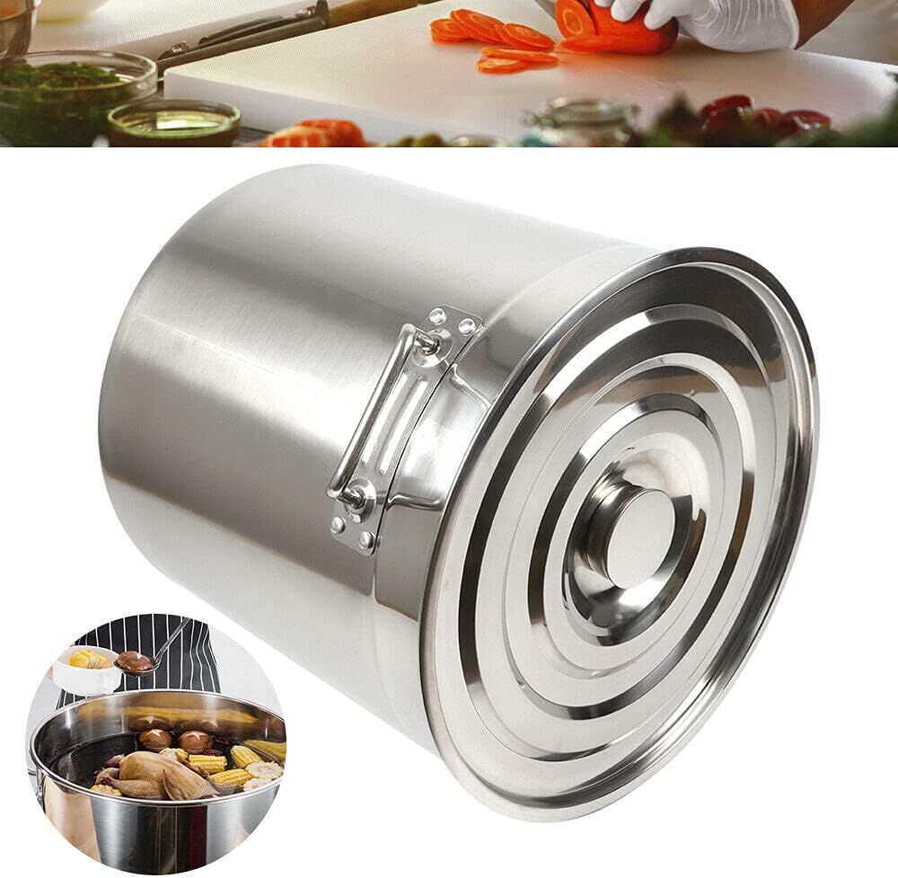 Kochtopf Suppentopf mit Deckel 35/50/70 Liter Gulaschkessel Campingkochtopf Edelstahl Topf Kochtopf,