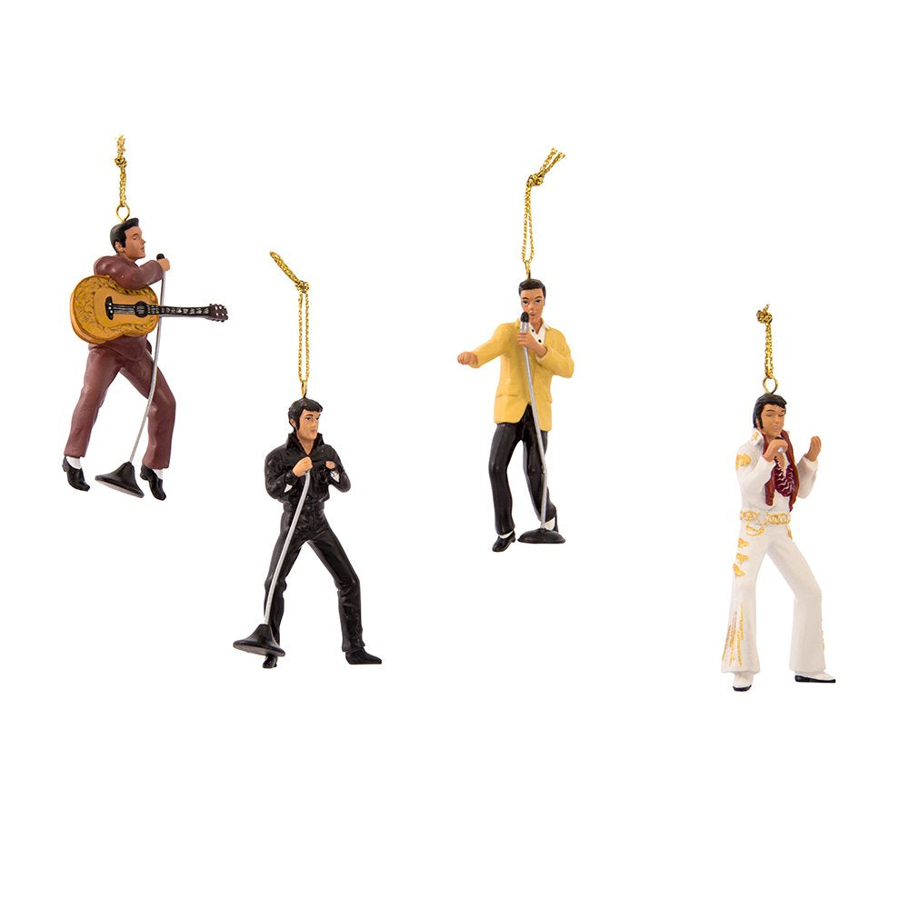 Kurt Adler Elvis Presley Ornament-Geschenkset, 4-teilig