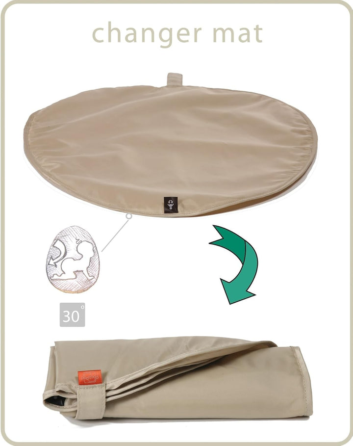 PacaPod Moonstone Wickeltasche mit integrierter Matratze