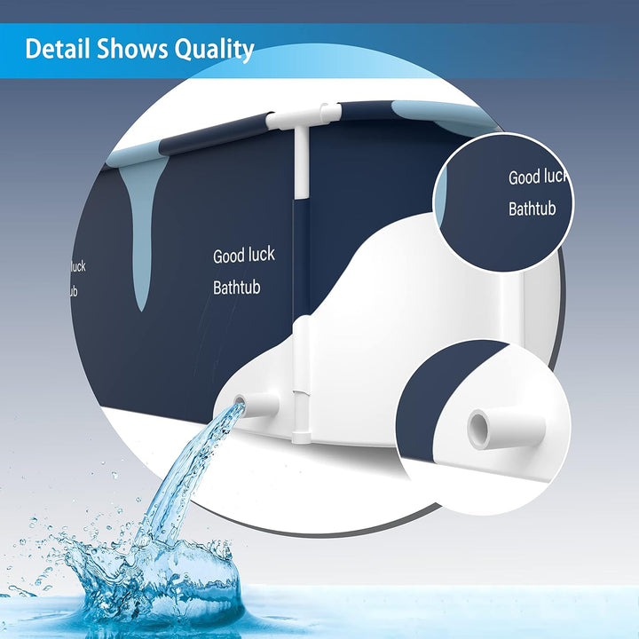 Kiseely 140cm tragbare faltbare Badewanne für 2 Personen, grosse Familie Badewanne für SPA, effizien