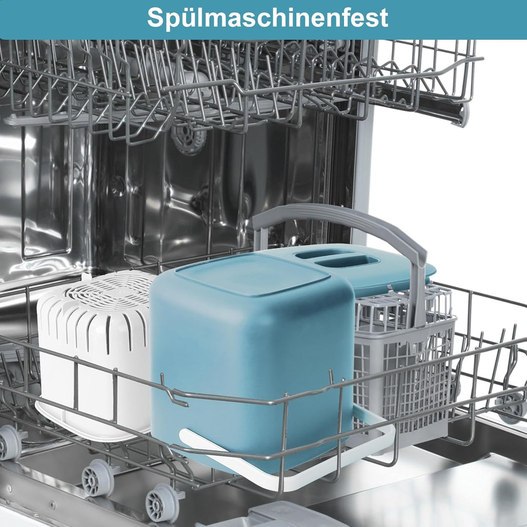 Biomülleimer Küche, 4L Biomülleimer Küche für alltäglichen Biomüll, Bio Mülleimer mit Deckel, Geruch