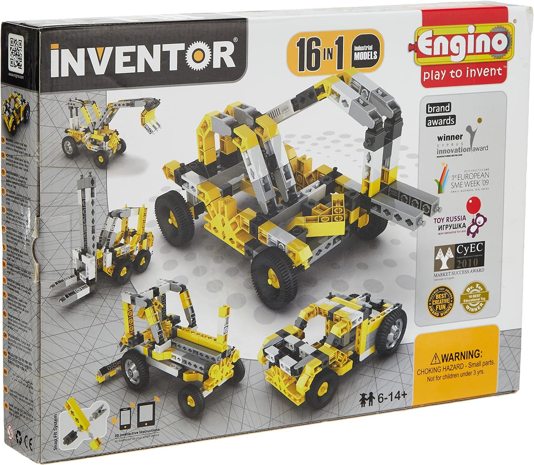 Engino-INVENTOR 1634 - Konstruktionsbausatz 16 in 1 Baumaschinen