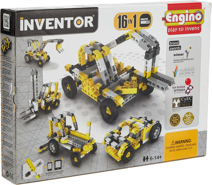 Engino-INVENTOR 1634 - Konstruktionsbausatz 16 in 1 Baumaschinen