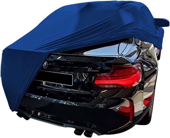Indoor Autoabdeckung kompatibel mit BMW M2 (F87) mit Spiegeltaschen SUPER Soft Stretch