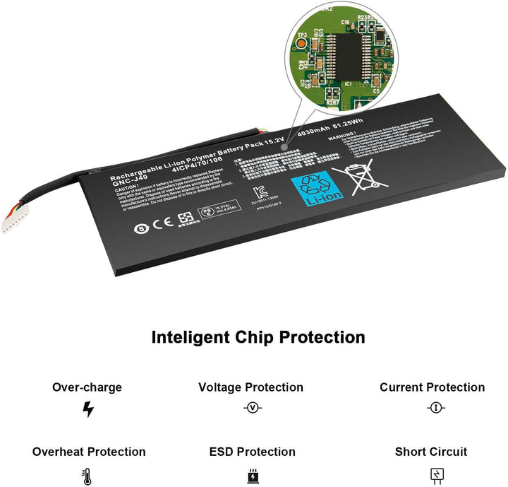 HUBEI GNC-J40 961TA013F Laptop Batterie Ersatz für GIGABYTE P34F P34G P34K P34W V2 V3 V5 V7 Series(1