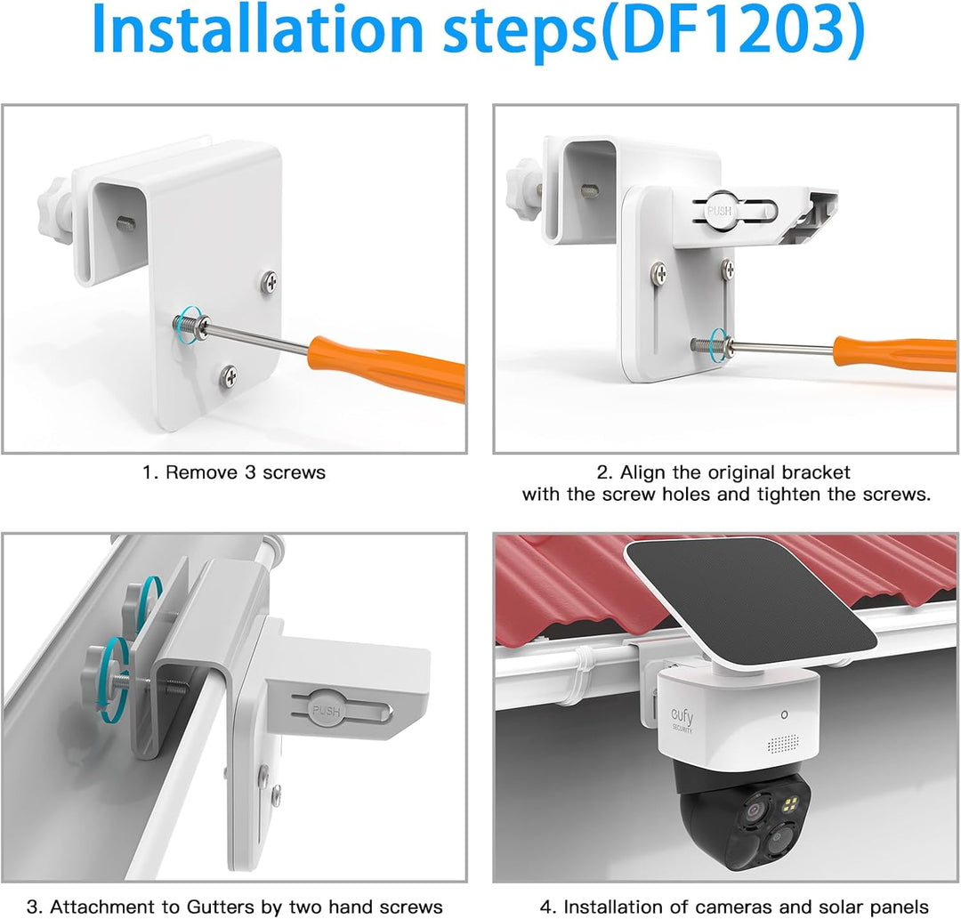 Kamera Halter für eufy Security SoloCam S340/SoloCam E30/SoloCam E42, Verstellbarer Wetterfeste Dach