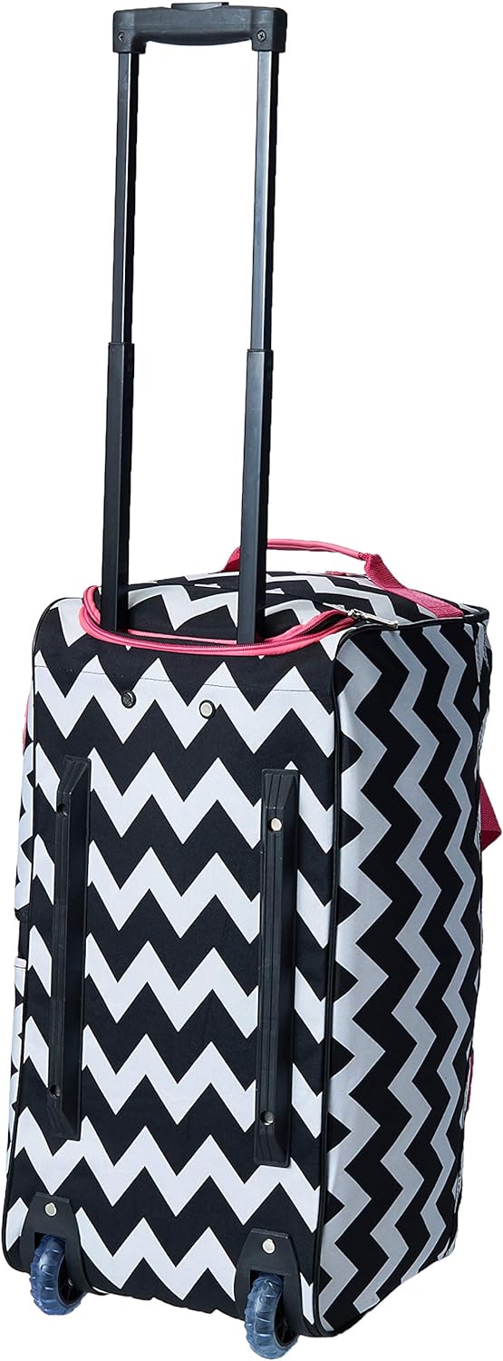 Rockland Reisetasche mit Rollen, Rosa Chevron, Einheitsgrösse, Reisetasche mit Rollen, 56 cm, Pinkch