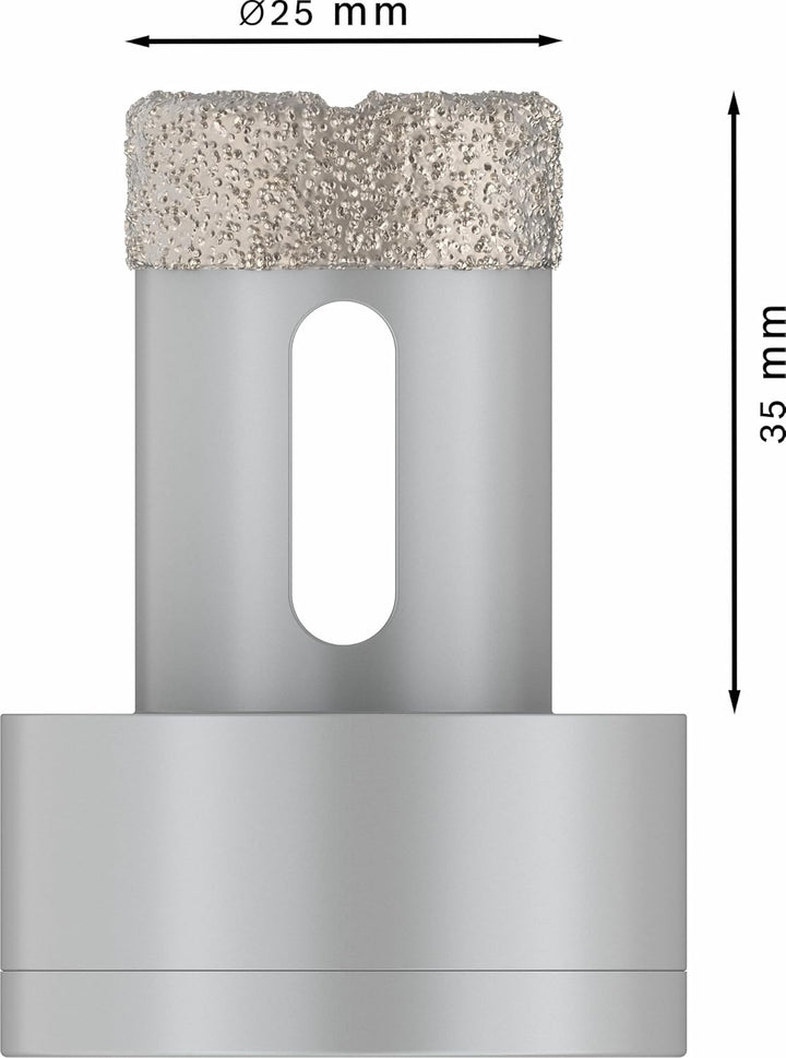 Bosch Accessories 1x Diamanttrockenbohrer Best (für Keramik, X-LOCK, Dry Speed, Ø 25 mm, Arbeitsläng