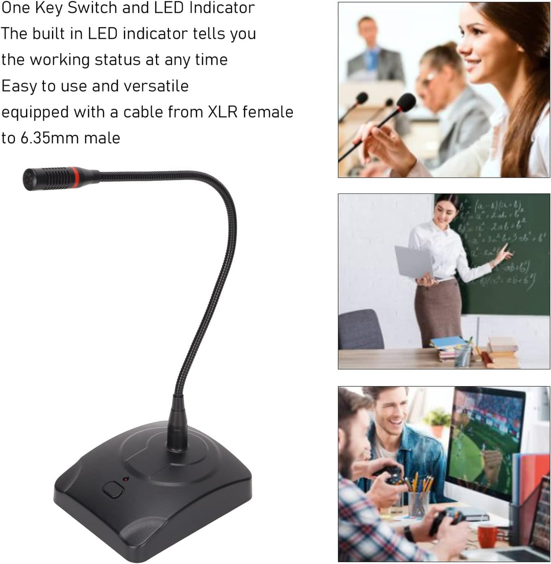 Annadue Desktop Microphone,Kabelgebundenes Tischmikrofon,Omnidirektionales Kondensator Mikrofon, 360