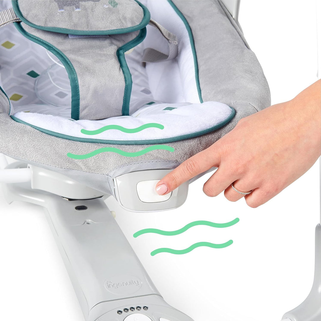 Ingenuity, Nash 2 in 1 zusammenklappbare & tragbare babyschaukel mit 5 Schaukeleinstellungen & Vibra