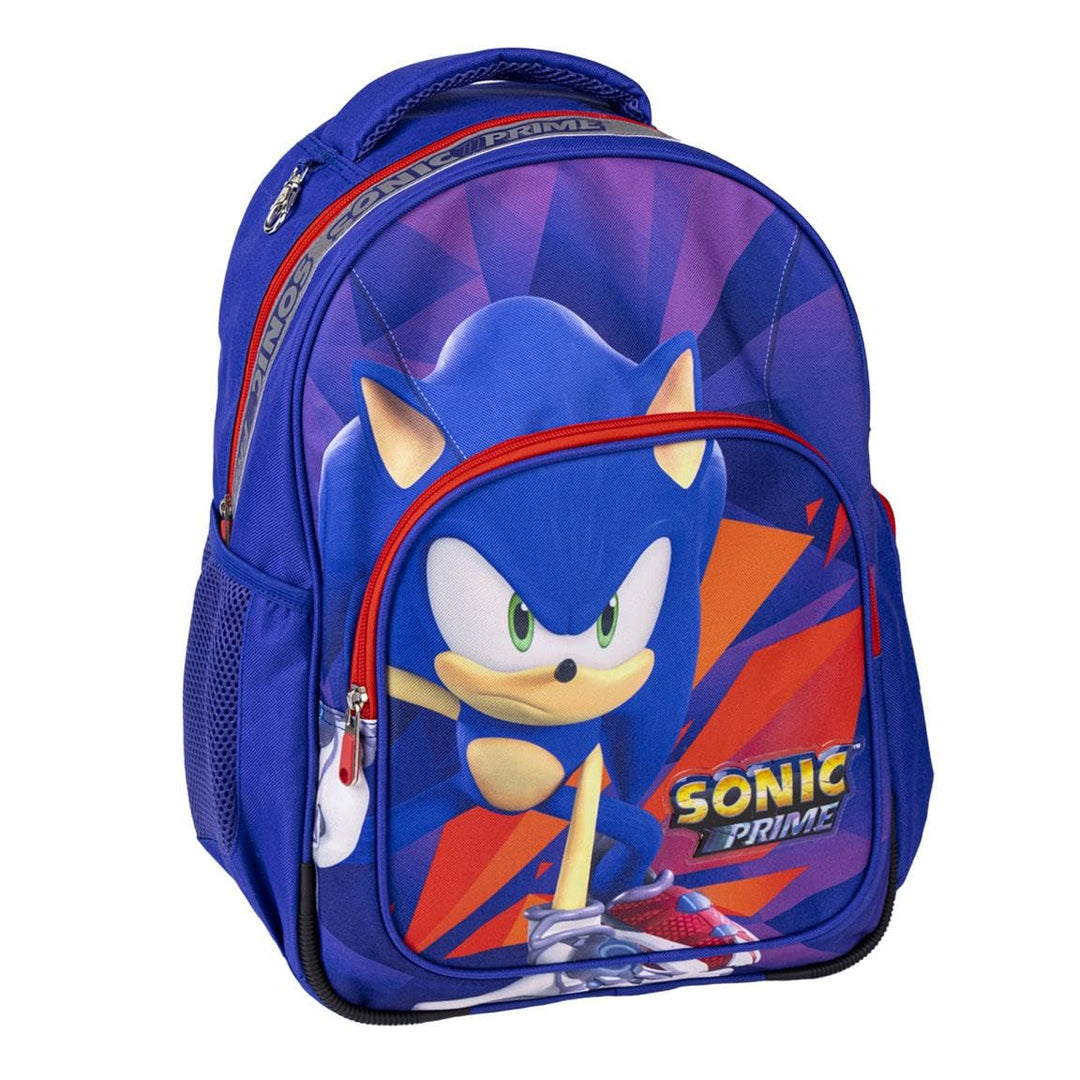 Sonic The Hedgehog Rucksack für Jungen, Kinderrucksack, Kinderturnbeutel, Schultasche, Sonic Prime R