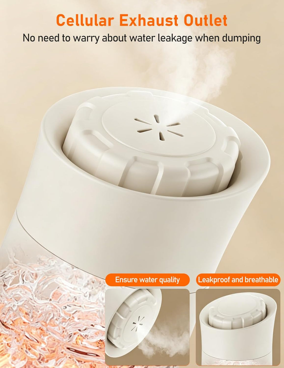 Reisewasserkocher Klein, 450ml Tragbarer Mini Wasserkocher mit 6 Temperatureinstellung LED-Display E