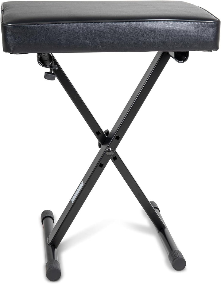 Gewa 900531 Keyboardbank (3-fach höhenverstellbar, Polsterung 3 cm, Höhe 50 - 57 cm) schwarz KB-20B,