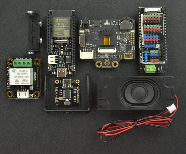 DFRobot AI Starter EEDU Kit, 16 teilig, ESP32, WiFi & BT, Huskylens Kamera, Relais, MP3-Player, 3W
