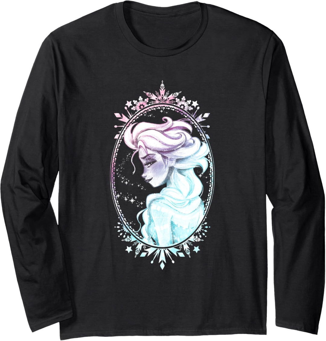 Disney Frozen Elsa Side Glance Framed In Winter Langarmshirt