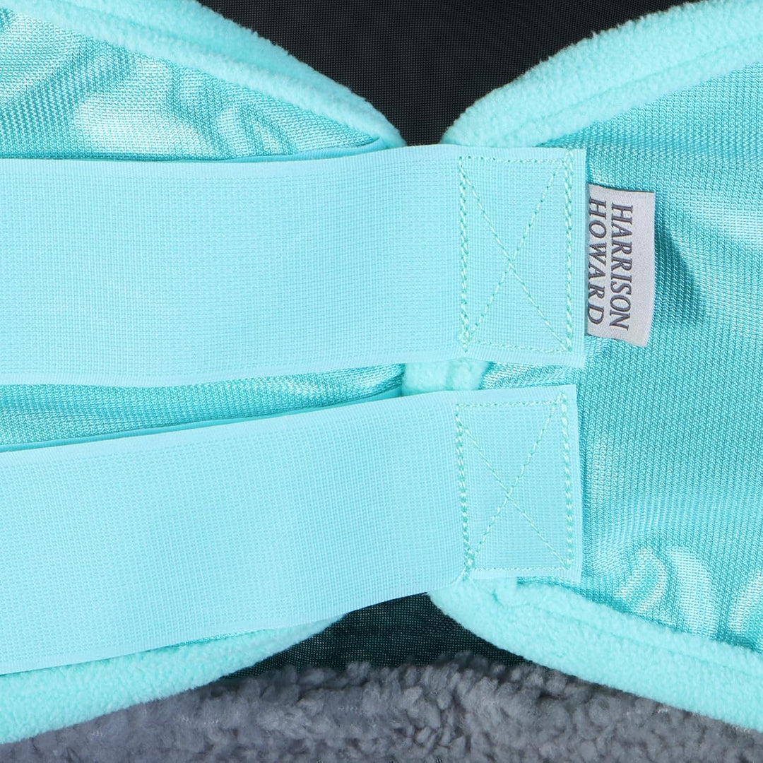 CareMaster Pro Luminous Pferde Fliegenmaske Standard mit Ohren UV-Schutz für Pferde-Sommer Minze (M)