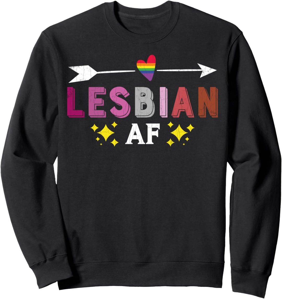 Lesbian Funny LGBTQ Lesbians Pride Monatsunterstützer Grafik Sweatshirt