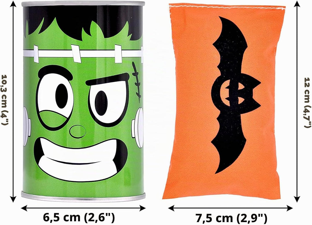 JOYIN Halloween Karneval Dosenwerfen Spiele für Kinder und Erwachsene mit Wurfsäckchen, Süsses oder