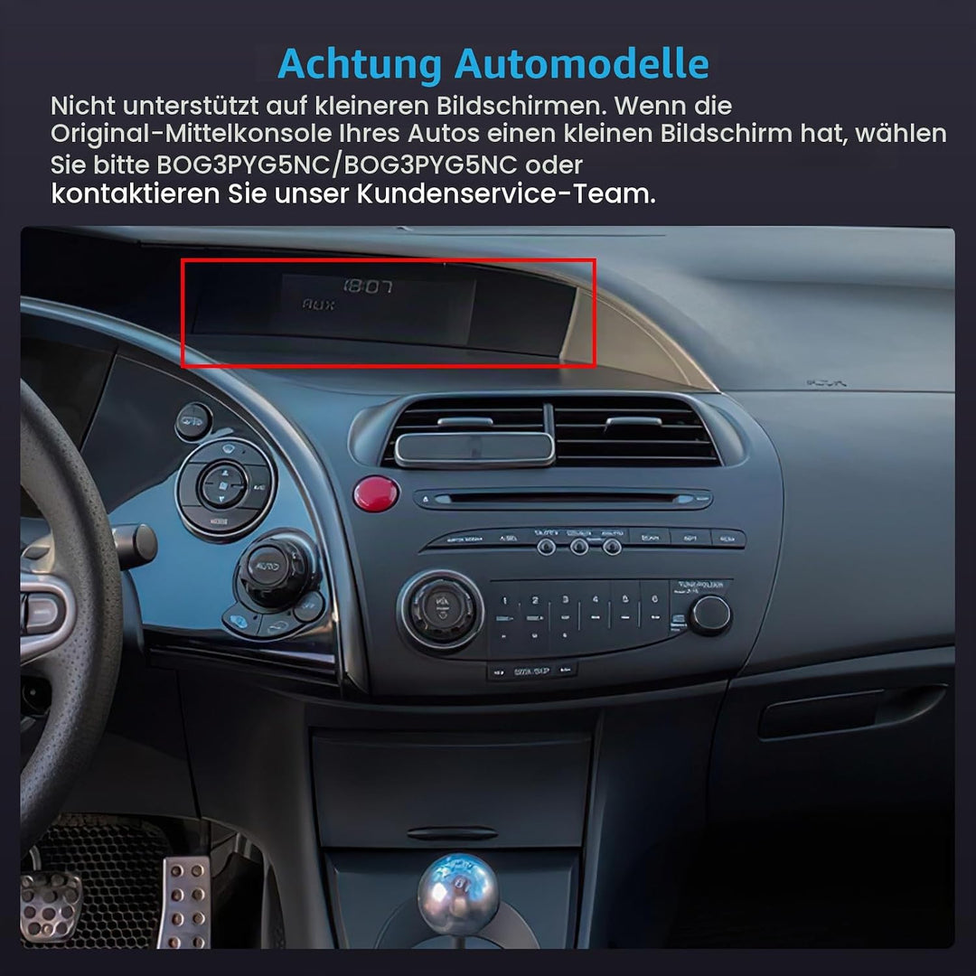 Inefala 4+128G Autoradio für Honda Civic VIII 2006-2011 Android 15 mit 9&