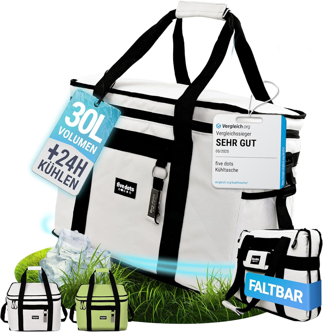 Kühltasche faltbar zum Einkaufen & Picknick - Kühltasche gross Auto als Thermotasche & Picknicktasch