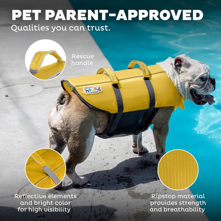 Outward Hound Granby Splash Yellow Hundeschwimmweste, Grösse S Small gelb, Small gelb
