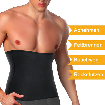 Bingrong Bauchweggürtel Fitnessgürtel für Herren Sport Korsett Waist Trainer Bauchweg Body Shaper Sa