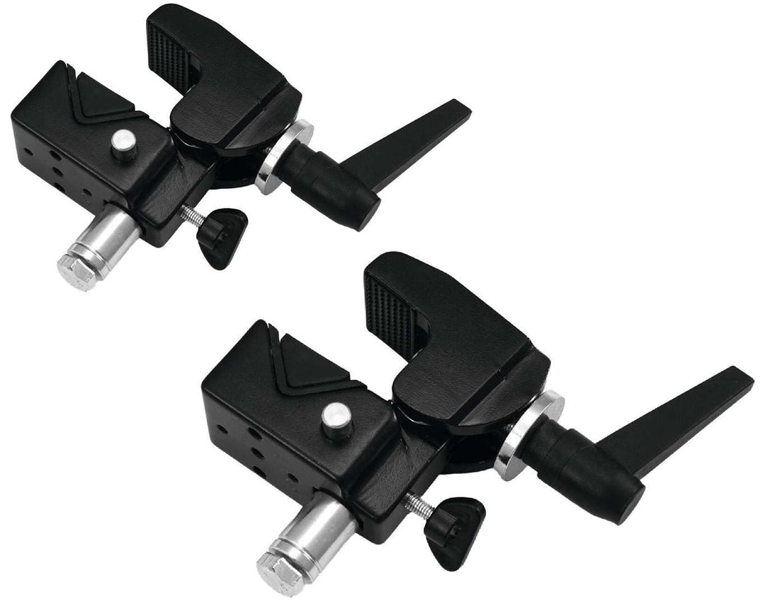 2 x Eurolite TH-2SC QUICK-LOCK Scheinwerfer Haken Super Clamp schwarz incl. Zapfen für 13-55 mm Rohr