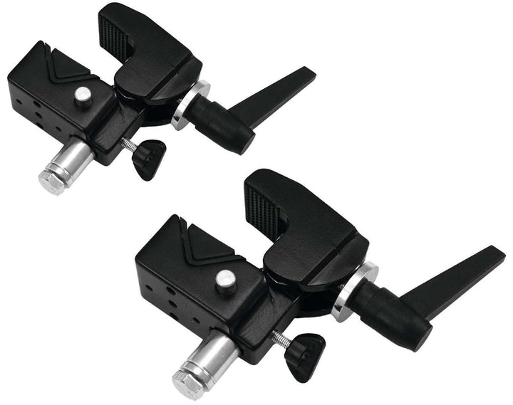 2 x Eurolite TH-2SC QUICK-LOCK Scheinwerfer Haken Super Clamp schwarz incl. Zapfen für 13-55 mm Rohr