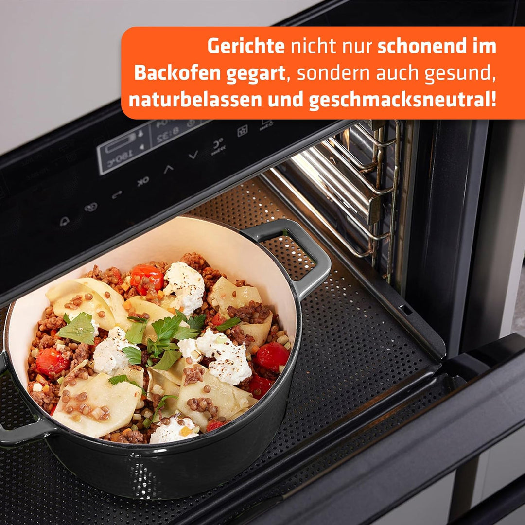 Berndes Serviertopf B.iron 0,75L mit Deckel - 14 cm - Gusseisen mit Emaillebeschichtung - Kochtopf z