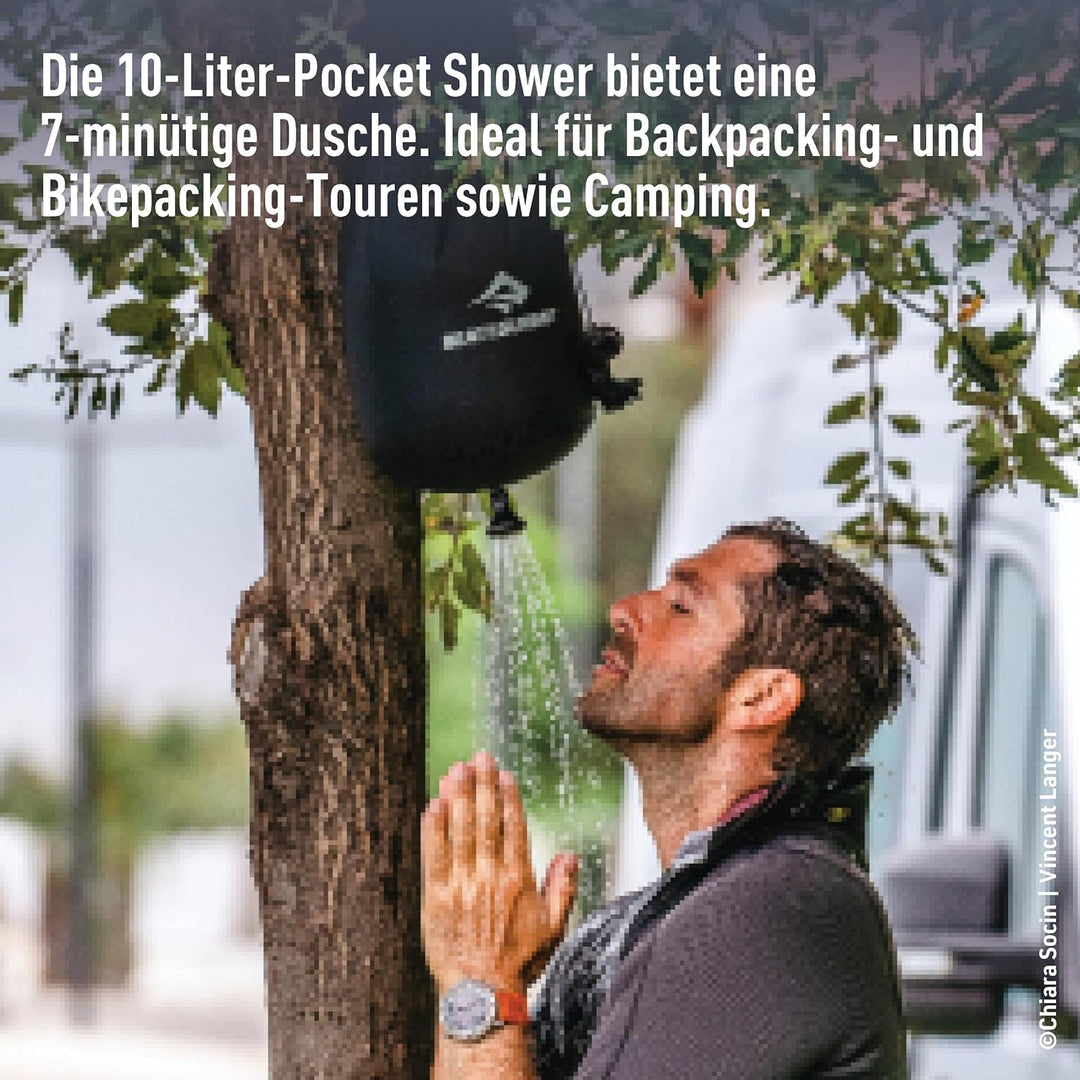 Sea to Summit - Pocket Shower 10L Camping Dusche - Praktisch & Besonders kompakt - Leichtes Nylon 70