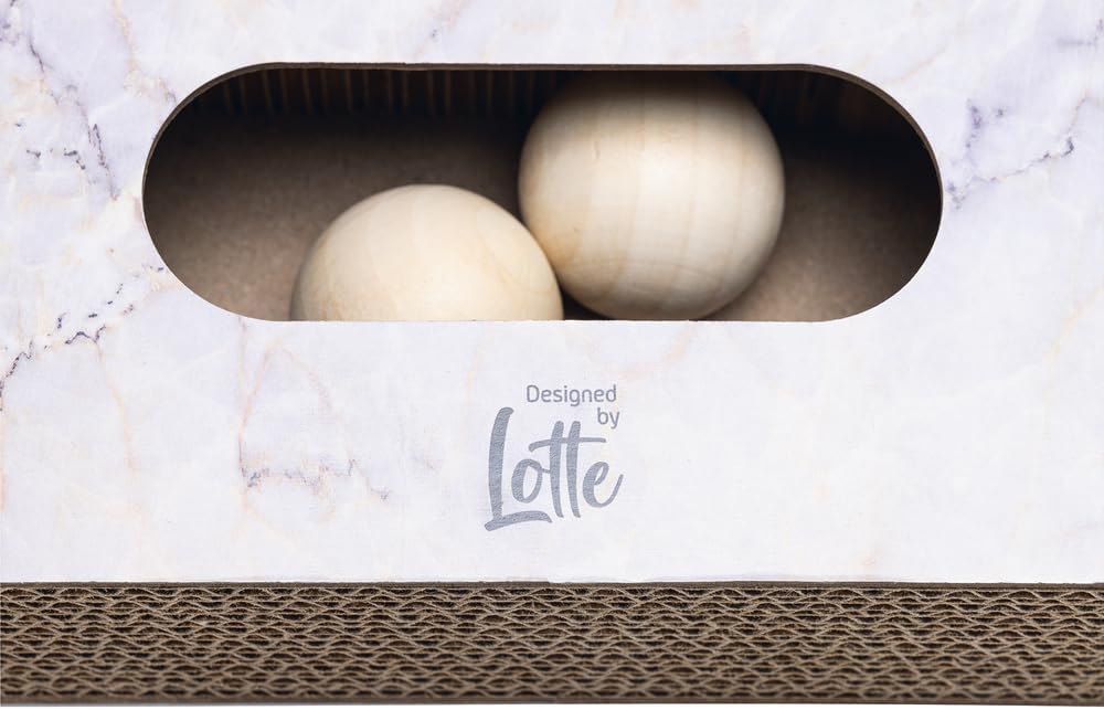 Designed by Lotte MEDA, Kratzspielzeug, Karton, Beige, 58x35x6 cm, Beige